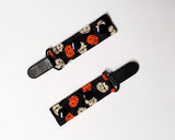 Jack O Lantern, Pumpkin Tubie Clip, Cord Clip. Ready to Ship.