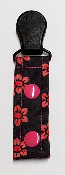 Cord Clip - Pink Floral. Ready to Ship.