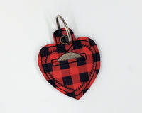 Red Buffalo Plaid Heart Shaped Quarter Keeper - Coin Keeper