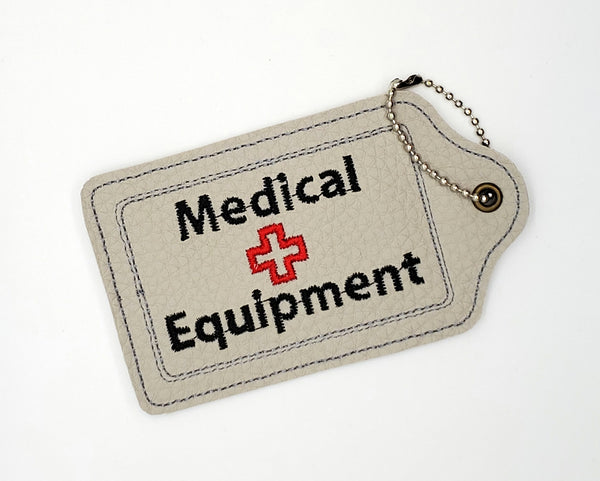 Gray Medical Equipment Luggage Tag
