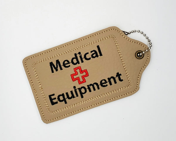 Tan Medical Equipment Luggage Tag