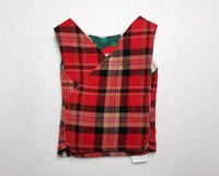 Santa and Plaid NICU smock. 3-5 lb. Ready to Ship.