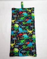 Navy Dino size Large Insulated Feeding Pump Bag Cover / IV bag cover. Ready to ship.