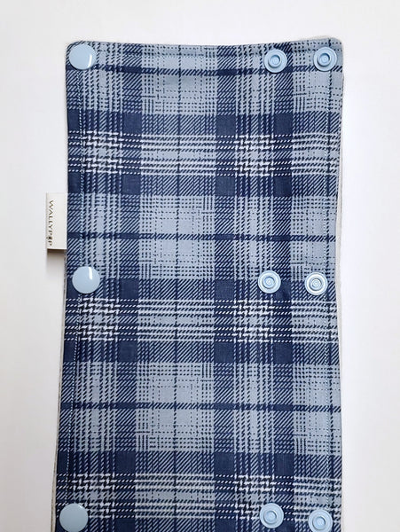 56" Blue Plaid WIDE Cord Keeper, Insulated.  Ready to Ship.