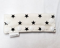 White Black Star Feeding Tube Connector Cover. Ready to Ship.