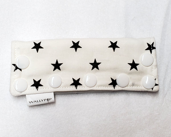 White Black Star Feeding Tube Connector Cover. Ready to Ship.