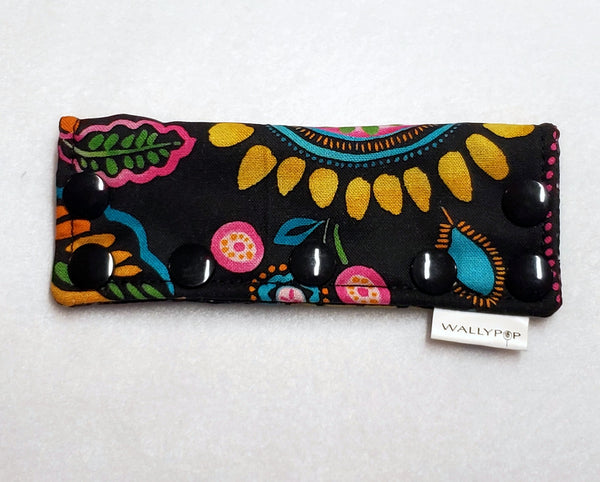 Black Floral Feeding Tube Connector Cover. Ready to Ship.