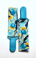 Cord Clip - Teal Flower. Ready to Ship.