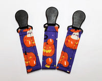 Purple Pumpkins Halloween Tubie Clips, Cord Clips. Ready to Ship.