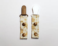 Golden Snowflakes Tubie Clip, Cord Clip. Ready to Ship.