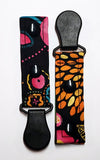 Cord Clip - Black Floral. Single Clip, Ready to Ship.