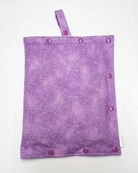 Purple Heart size Medium Insulated Feeding Pump Bag Cover / IV bag cover. Ready to ship.