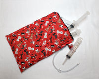 Red Dogs Syringe Tote, Ready to Ship.