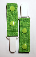 Cord Clip - Green Plaid. Single Clip, Ready to Ship.