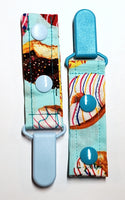 Cord Clip - Teal Doughnut. Single Clip, Ready to Ship.