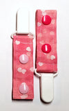 Cord Clip - Pink Heart. Single Clip, Ready to Ship.