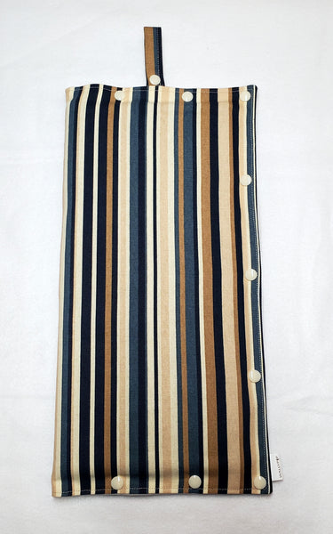 Brown Stripe size Large Insulated Feeding Pump Bag Cover / IV bag cover. Ready to ship.