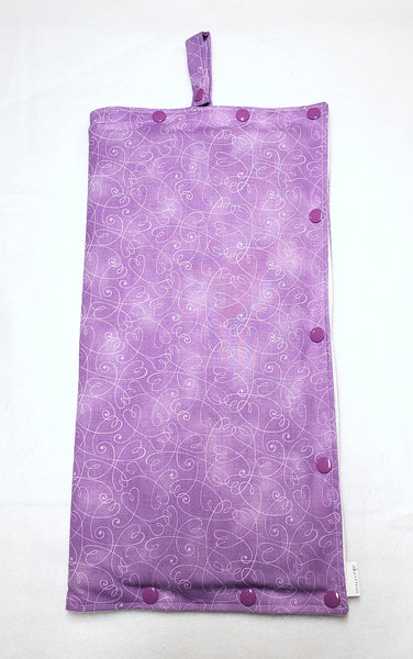 Purple Heart size Large Insulated Feeding Pump Bag Cover / IV bag cover. Ready to ship.