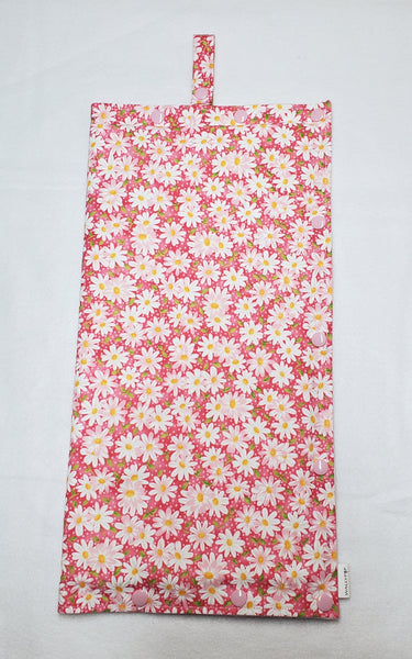 Pink Daisy size Large Insulated Feeding Pump Bag Cover / IV bag cover. Ready to ship.