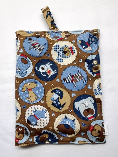 Dogs in Circles size Medium Insulated Feeding Pump Bag Cover / IV bag cover. Ready to ship.