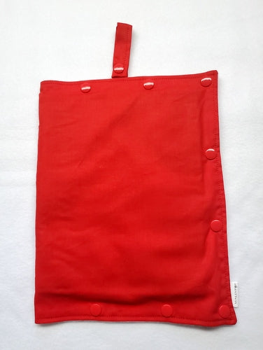 Red Solid size Medium Insulated Feeding Pump Bag Cover / IV bag cover. Ready to ship.