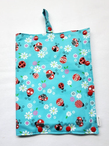Sparkle Ladybug size Medium Insulated Feeding Pump Bag Cover / IV bag cover. Ready to ship.