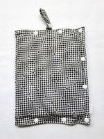 Plaid Floral size Medium Insulated Feeding Pump Bag Cover / IV bag cover. Ready to ship.