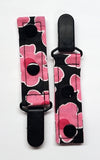 Cord Clip - Black Pink Floral. Single Clip, Ready to Ship.