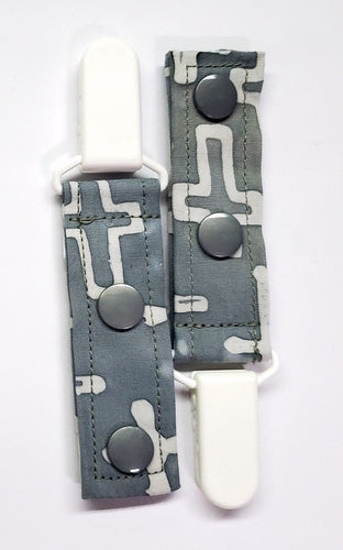 Cord Clip - Gray Cross. Single Clip, Ready to Ship.