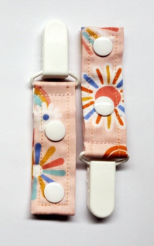 Cord Clip - Pink Sun. Single Clip, Ready to Ship.