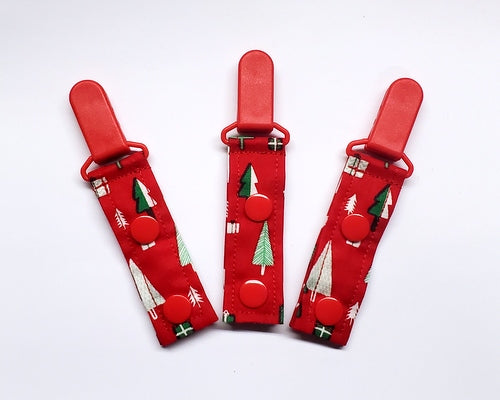 Red Tree Tubie Clip, Cord Clip. Ready to Ship.