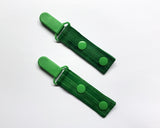 Green Plaid Tubie Clip, Cord Clip. Ready to Ship.
