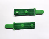 Green Plaid Tubie Clip, Cord Clip. Ready to Ship.