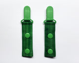 Green Plaid Tubie Clip, Cord Clip. Ready to Ship.