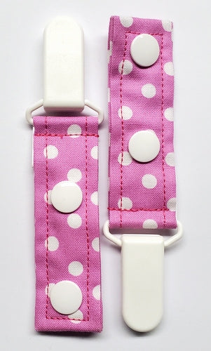 Cord Clip - Pink Dots. Single Clip, Ready to Ship.