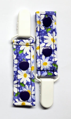 Cord Clip - Purple Daisy. Single Clip, Ready to Ship.