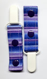 Cord Clip - Purple Stripe. Single Clip, Ready to Ship.