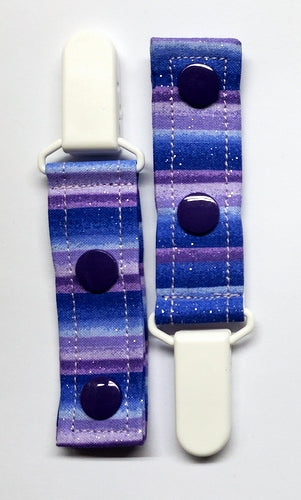 Cord Clip - Purple Stripe. Single Clip, Ready to Ship.