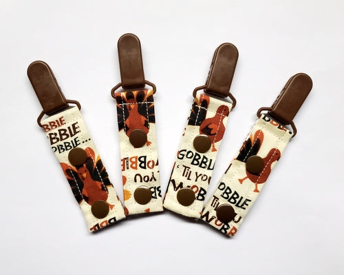 Thanksgiving Turkey Tubie Clip, Cord Clip. Ready to Ship.