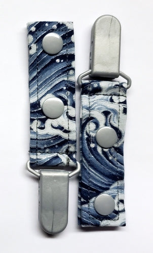 Cord Clip - Gray Waves. Single Clip, Ready to Ship.