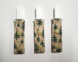 Christmas Trees Scribble Tubie Clip, Cord Clip. Ready to Ship.