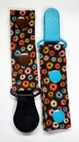 Cord Clip - Brown Puffball Floral. Single Clip, Ready to Ship.