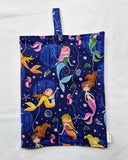Mermaid size Medium Insulated Feeding Pump Bag Cover / IV bag cover. Ready to ship.