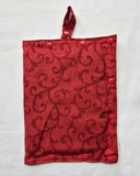 Red Swirl size Medium Insulated Feeding Pump Bag Cover / IV bag cover. Ready to ship.