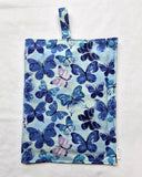 Blue Butterfly size Medium Insulated Feeding Pump Bag Cover / IV bag cover. Ready to ship.