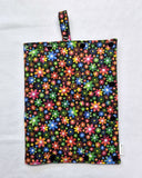 Black with Flowers size Medium Insulated Feeding Pump Bag Cover / IV bag cover. Ready to ship.