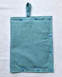 Teal Plaid size Medium Insulated Feeding Pump Bag Cover / IV bag cover. Ready to ship.