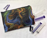 Black Swirl Syringe Tote, Ready to Ship.