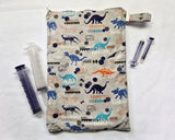 Dino Syringe Tote, Ready to Ship.