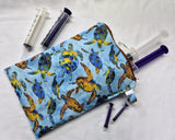 Turtles Syringe Tote, Ready to Ship.